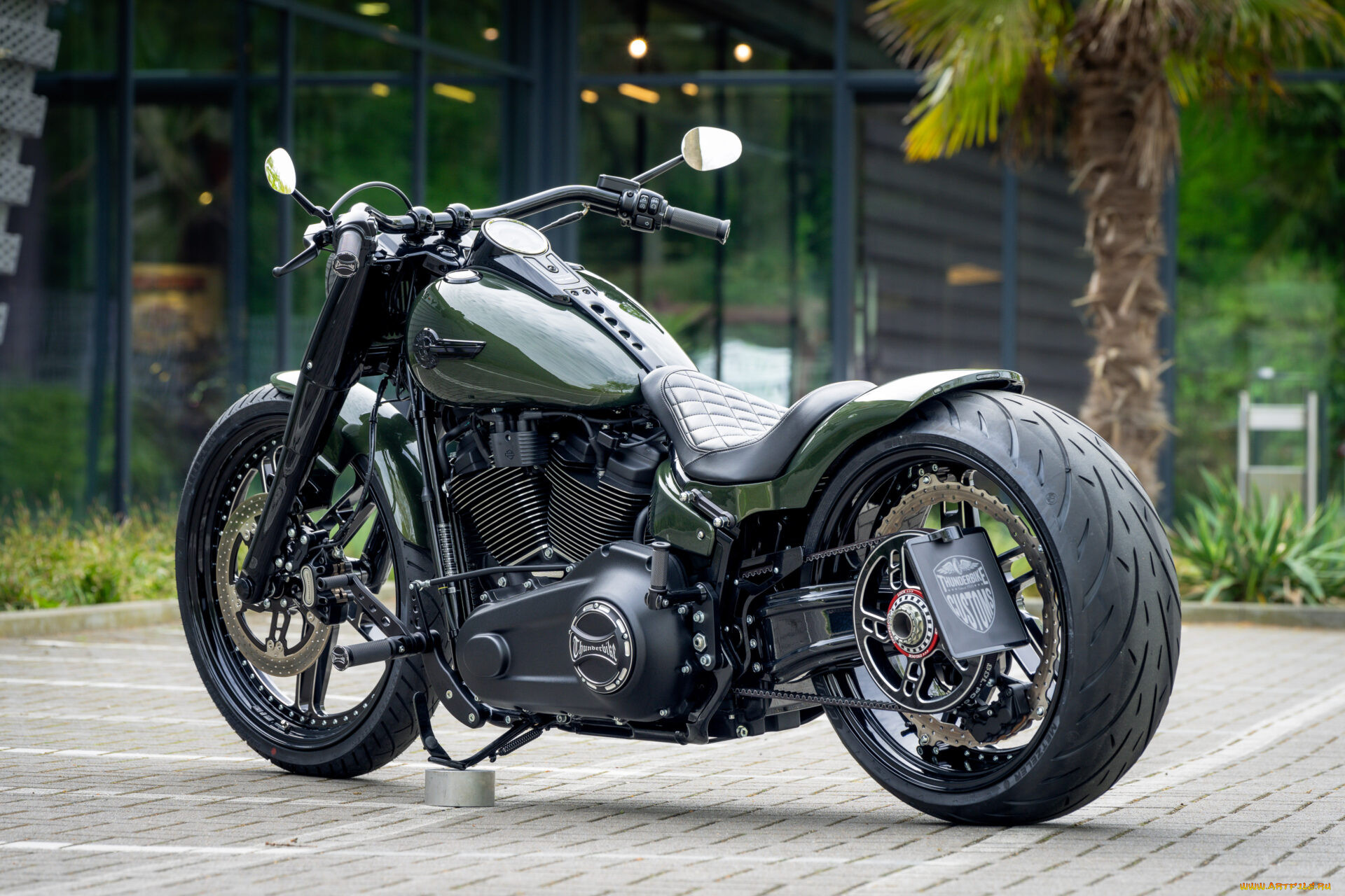 , harley-davidson, softail, fat, boy, 114, raptor, force, customized, custombikes